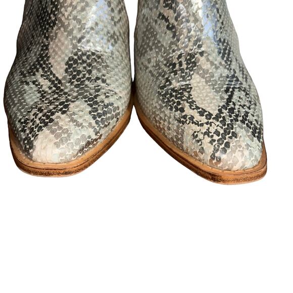 Chinese Laundry Beaute Silver Cream Womans Sz 8.5 Pointed Toe Mule Block Heel - Picture 7 of 11